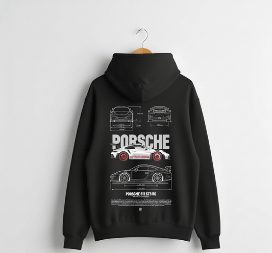 Premium Black Hoodie Porsche 911 GT3